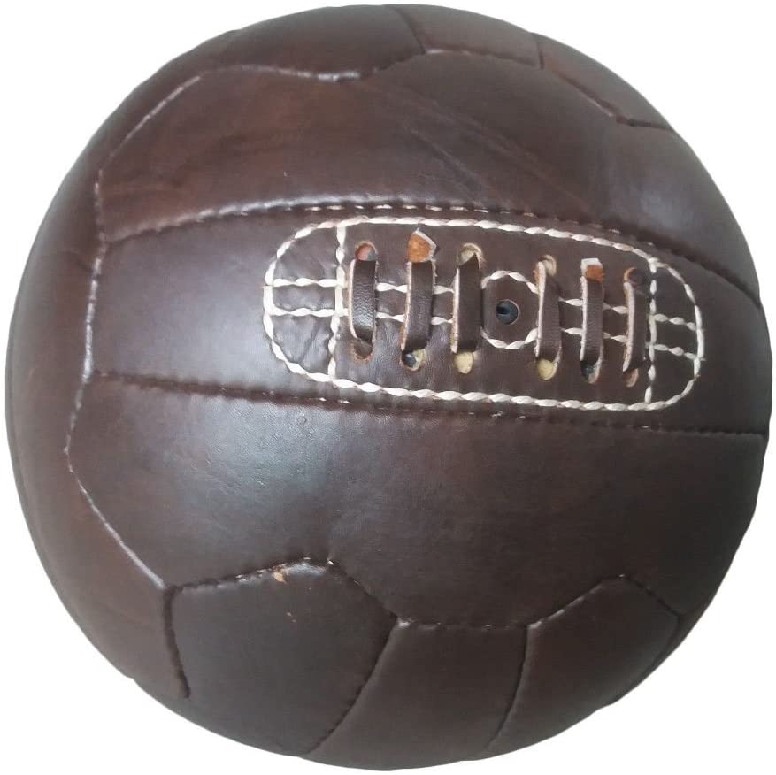 Vintage 1966 Soccer Ball - Dark Brown