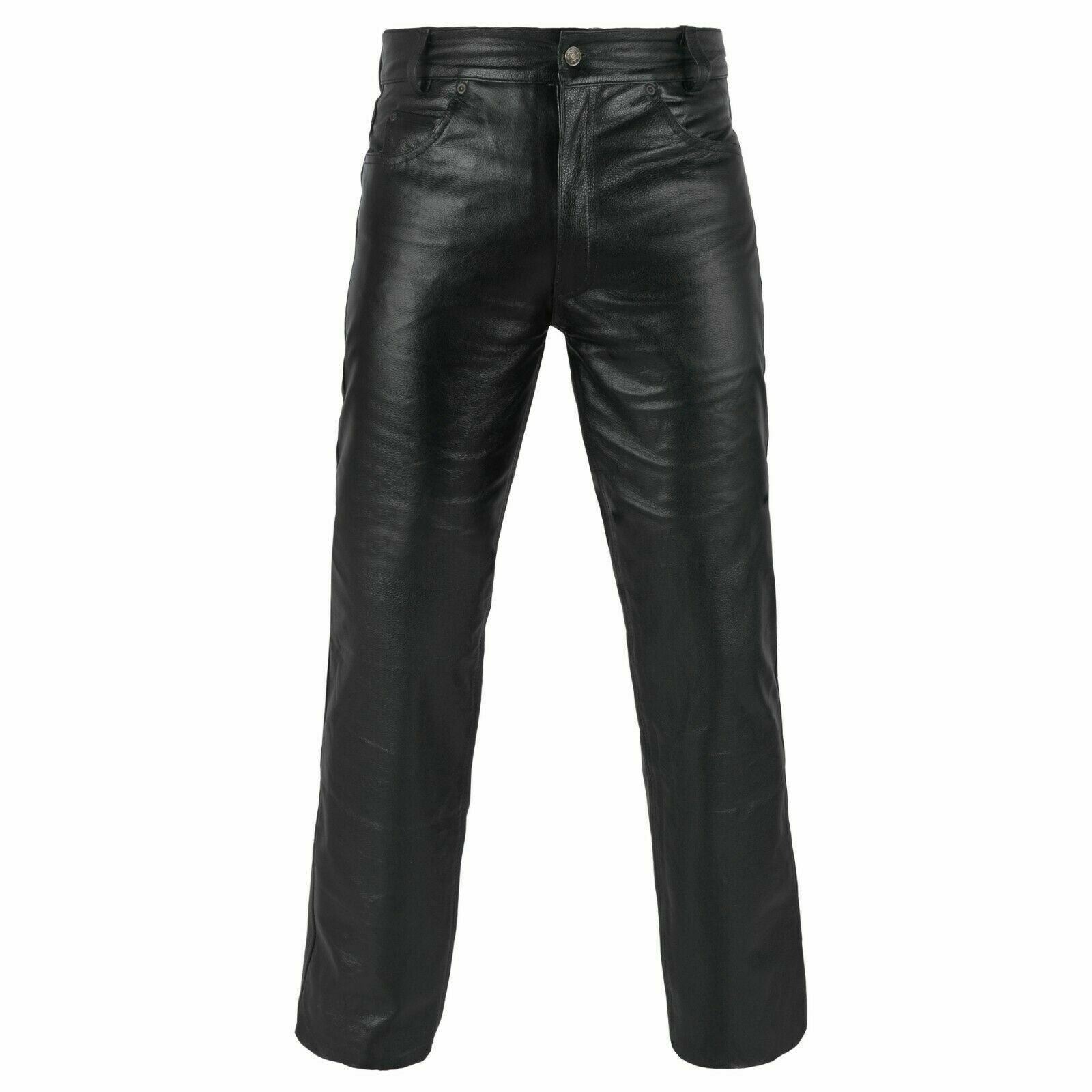 Genuine Leather Full Grain Motorbike Leather Pants, Motorcycle Style