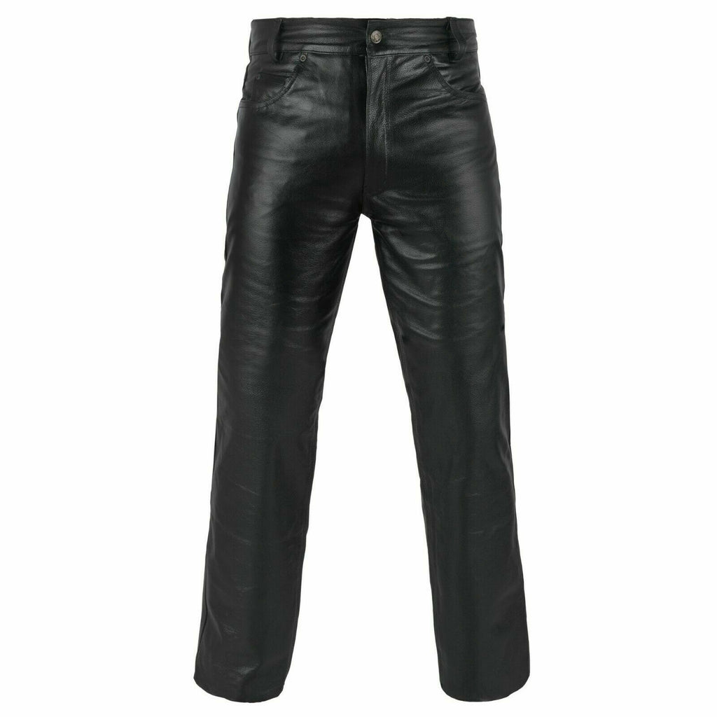 Genuine Leather Full Grain Motorbike Leather Pants, Motorcycle Style