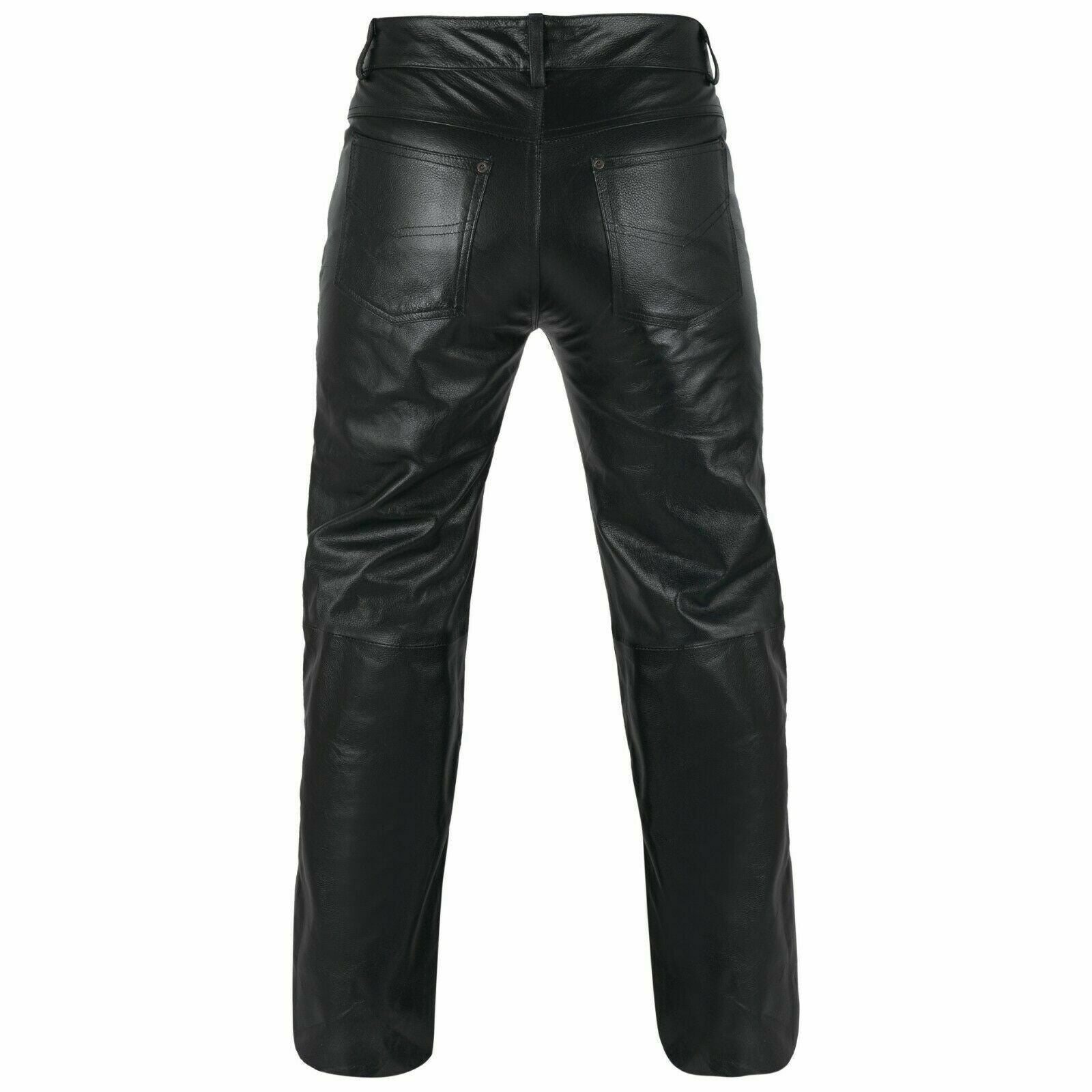 Genuine Leather Full Grain Motorbike Leather Pants, Motorcycle Style