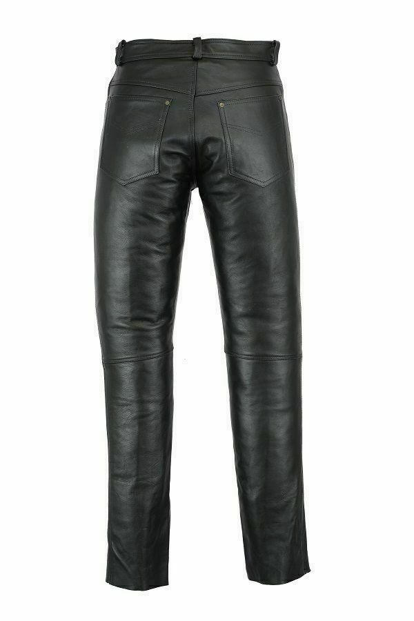 Genuine Leather Full Grain Motorbike Leather Pants, Motorcycle Style